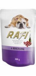 DOLINA NOTECI RAFI Mokré krmivo pro psy Hra, borůvka, brusinka 300 g
