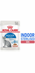 ROYAL CANIN Indoor Sterilized Box - Mokré krmivo pro kočky - Kousky v omáčce 12x85 g