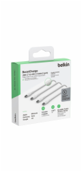 1x2 Belkin braided PVC Cable 1m  USB-C/USB-C wh.  CAB004bt1MWH2PK