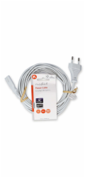 NEDIS napájecí kabel 230V pro adaptéry/ přípojný/ Euro zástrčka/ konektor IEC-320-C7/ dvoulinka/ bílý/ bulk/ 2m