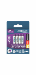 1x4 Ansmann Lithium Akku Mignon AA 1800mAh + Ladekabel 1312-0036