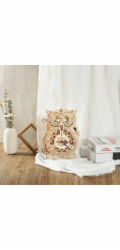 Hračka Robotime 3D dřevěné mechanické puzzle Soví hodiny