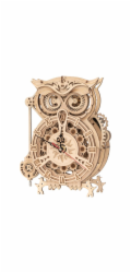 Hračka Robotime 3D dřevěné mechanické puzzle Soví hodiny