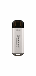TRANSCEND Externí SSD ESD300S 512GB, External SSD, USB 10Gbps, Type C, stříbrná