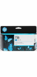 HP 738 130-ml Cyan DesignJet Ink Cartridge
