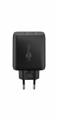 duální rychlá nabíječka goobay USB-C PD 45 wattů