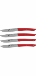 Berkel steak knife set 4-pcs.  Color red