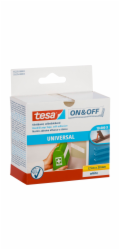 Tesa Hook&amp;Loop Tape 2,5m x 20mm  on&amp;off white 55225