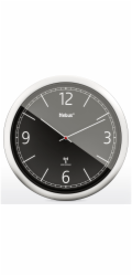 Mebus 19813 radio wall clock  black/silver