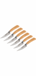 Laguiole Jean Dubost Steak Knife  Set 6 pcs., olive