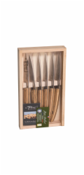 Laguiole Jean Dubost Knife Set  6 pcs., Oak Wood