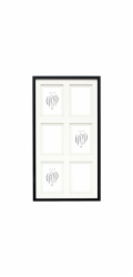 Deknudt S65KK2 black 6x10x15  Wood Gallery double Passepartout