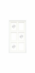 Deknudt S65KK1 white 6x10x15  Wood Gallery double Passepartout