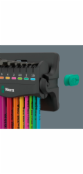 Sada 3 úhlových klíčů Wera 950/9 Hex-Plus Multicolour, 9dílná, šroubovák