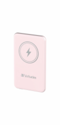 Verbatim Wireless Powerbank Charge  n  Go 5.000mAh (rosa, Qi, PD 3.0, Quick Charge 3.0)