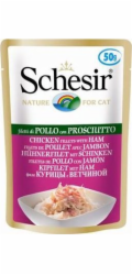 SCHESIR v želé Kuře se šunkou - mokré krmivo pro kočky - 50 g
