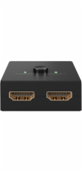 Goobay Manuální HDMI přepínač 2 na 1 (4K @ 30Hz), HDMI přepínač (černý)
