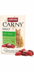 ANIMONDA Carny Adult Hovězí a pštros - mokré krmivo pro kočky - 85g