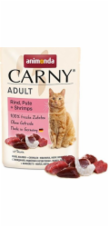 ANIMONDA Carny Adult Hovězí krůta a krevety - mokré krmivo pro kočky - 85g