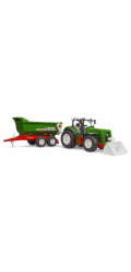 BRUDER Traktor Roadmax s čelním nakladačem a sklápěcím přívěsem
