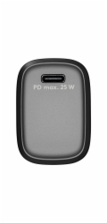Goobay Rychlonabíječka USB-C PD GaN 25 Wattů (černá, Power Delivery 3.0)