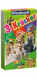 VITAKRAFT KRACKER lesní ovoce/ořechy/zelenina - pamlsky pro králíky - 3 kusy
