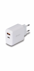 Lindy Nabíječka 65 Watt USB-A & C GaN (bílá, 1x USB-A, 1x USB-C PD 3.0, GaN, PPS)