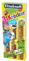 VITAKRAFT Kräcker Mix Banana, kiwi, pepper - pamlsky pro andulku - 3 ks.