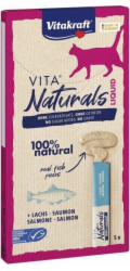 VITAKRAFT Vita Naturals Liquid Salmon Box - pamlsek pro kočky - 5 x 15g
