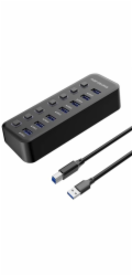 USB 3.2 Superspeed HUB 7-portový s vypínači portů