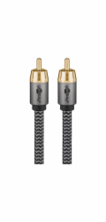 Goobay Kabel Plus Mono RCA (černo-stříbrný, 5 metrů)