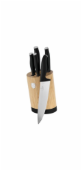 Sada nožů se stojanem BAMBOO 6 ks Matte Black Collection BH-2753