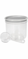Dóza Curver® DRY FOOD, 1000 ml, s odmerkou, mix farieb mint/sivá/broskyňová, 130x120 mm