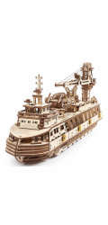 Ugears 3D dřevěné mechanické puzzle Výzkumná loď