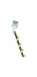 Goobay Ultraflexibilní tenký patch kabel Cat.8.1, U/FTP (bílý, 2 metry, extra krátké konektory)