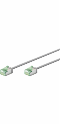 Goobay Ultraflexibilní patch kabel Cat.8.1, tenký, U/FTP (šedý, 0,5 metru, extra krátký konektor)