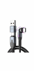 STATIK Statik PowerPivot Pro USB kabel - USB-C - USB-C 3m, nylonový opletený (černý)