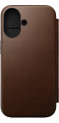 Nomad Nomad Modern Leather Folio, hnědá - iPhone 16