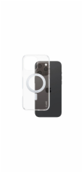 CARE by PanzerGlass - Zadní kryt pro mobilní telefon - s hliníkovým stojánkem - kompatibilita s MagSafe - termoplastický polyuretan (TPU), polykarbonát (PC), hliníková slitina - pruhledná, stríbrná - 