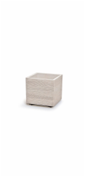 Květináč Prosperplast MADERA SQUARE eco wood 38,5 cm bílý eco