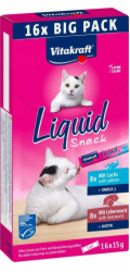 VITAKRAFT Tekutá svačina Játra s lososem - kočičí pochoutka - 16x15g