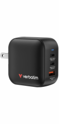 Verbatim Mini GaN Charger 70W  2xUSB-C PD, 1xUSB-A QC 3.0 32229