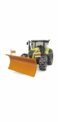 Bruder Claas Axion 950 se sněhovými řetězy a radlicí pluhu, model vozidla