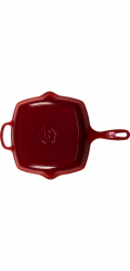 Le Creuset Grill Pan Cast Iron  Square Cherry Red 26 cm