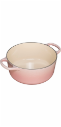 Le Creuset Signature Cast Iron  Round Casserole 24cm shell pink