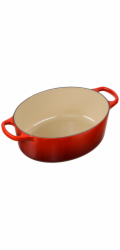 Le Creuset Signature zapék.hrnec  ovál 27 cm tresnove cervená