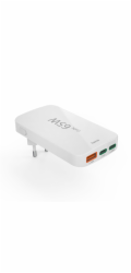 Hama 00201976 Flat Charger 220V With 2xUSB-C/USB-A  65W White