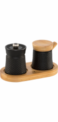 Peugeot Bali Fonte Pepper Mill  Salt Cellar Tray 8cm BLACK
