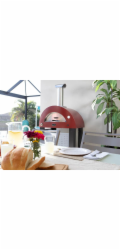 Alfa Forni Moderno 2 Pizze  Hybrid Pizza Oven antique red