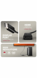 AXAGON RVD-HI20N, DisplayPort -> HDMI 2.0b redukce / adaptér, 4K/60Hz
